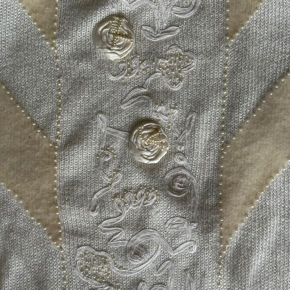 Vintage Sweater Womens Size Large Retro Glam Golden Girls Blanche Cottage Twee - Picture 2 of 8